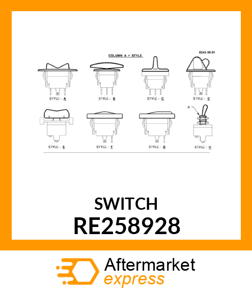 ROCKER SWITCH, AUTOTRAC RESUME RE258928