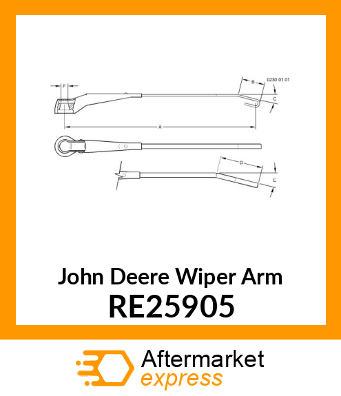 ARM, WIPER, ASSEMBLY RE25905