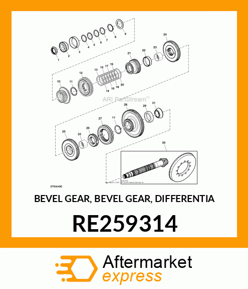 BEVEL GEAR, BEVEL GEAR, DIFFERENTIA RE259314