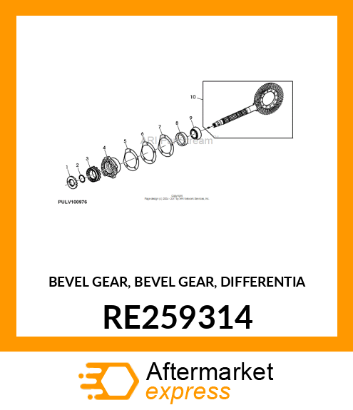 BEVEL GEAR, BEVEL GEAR, DIFFERENTIA RE259314