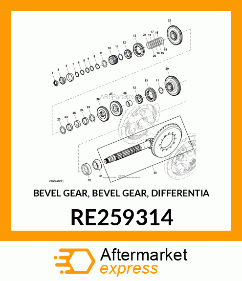 BEVEL GEAR, BEVEL GEAR, DIFFERENTIA RE259314