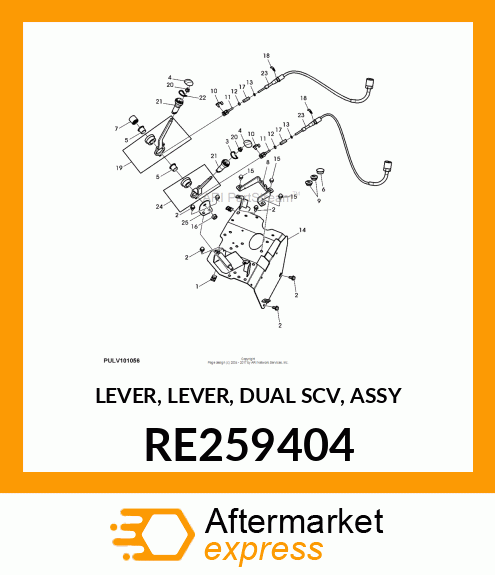 LEVER, LEVER, DUAL SCV, ASSY RE259404