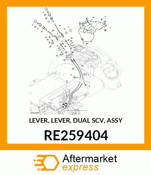 LEVER, LEVER, DUAL SCV, ASSY RE259404