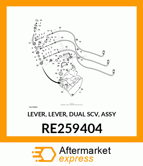 LEVER, LEVER, DUAL SCV, ASSY RE259404