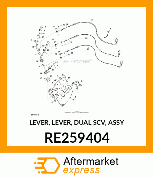 LEVER, LEVER, DUAL SCV, ASSY RE259404