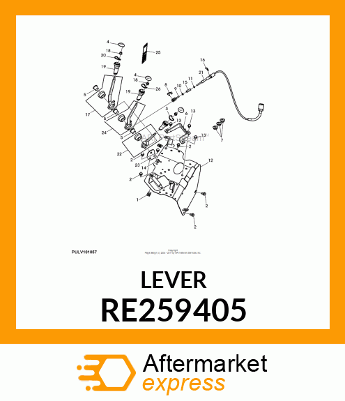 LEVER, LEVER, TRIPLE SCV, ASSY RE259405