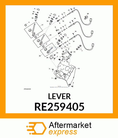 LEVER, LEVER, TRIPLE SCV, ASSY RE259405