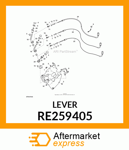 LEVER, LEVER, TRIPLE SCV, ASSY RE259405