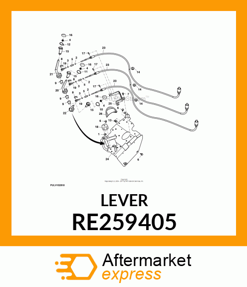 LEVER, LEVER, TRIPLE SCV, ASSY RE259405