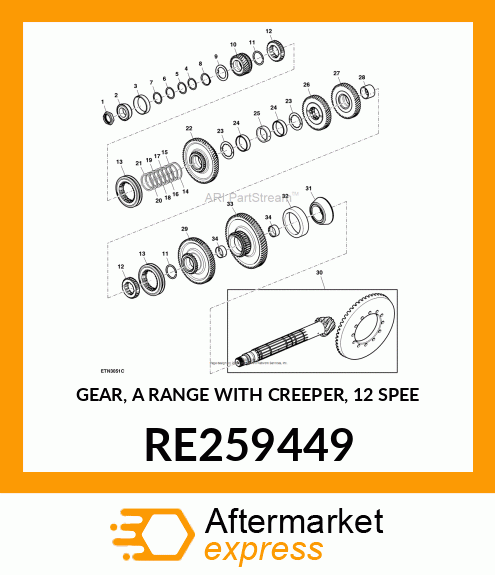 GEAR, A RANGE WITH CREEPER, 12 SPEE RE259449