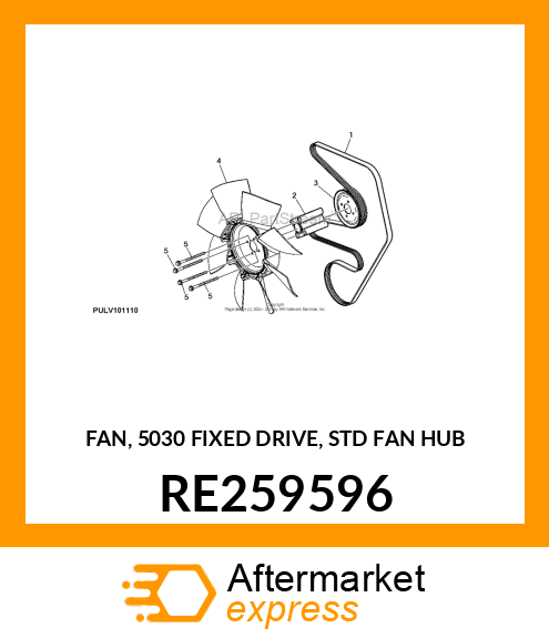 FAN, 5030 FIXED DRIVE, STD FAN HUB RE259596