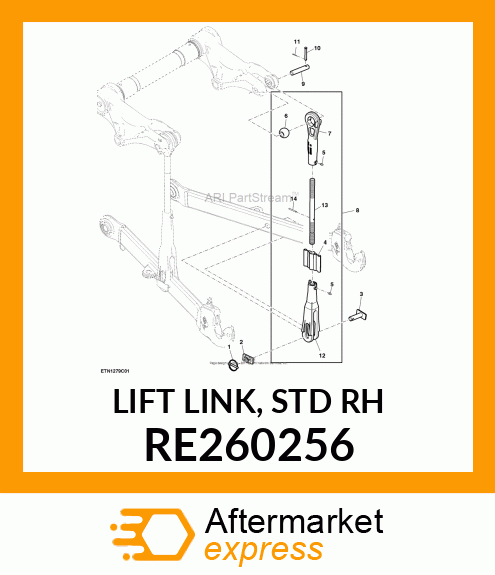 LIFT LINK, STD RH RE260256