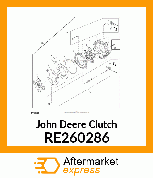 CLUTCH, REP SET (PTO) RE260286