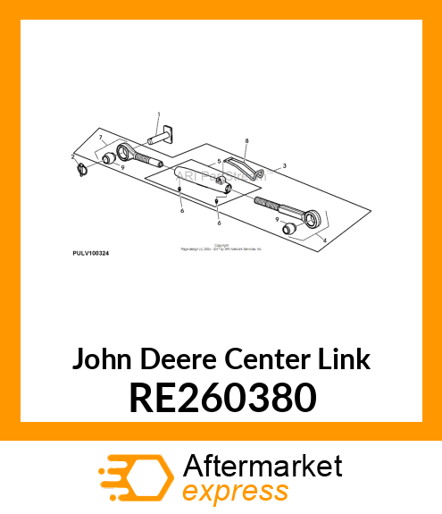 CENTER LINK, END, FRONT ASSEMBLY RE260380