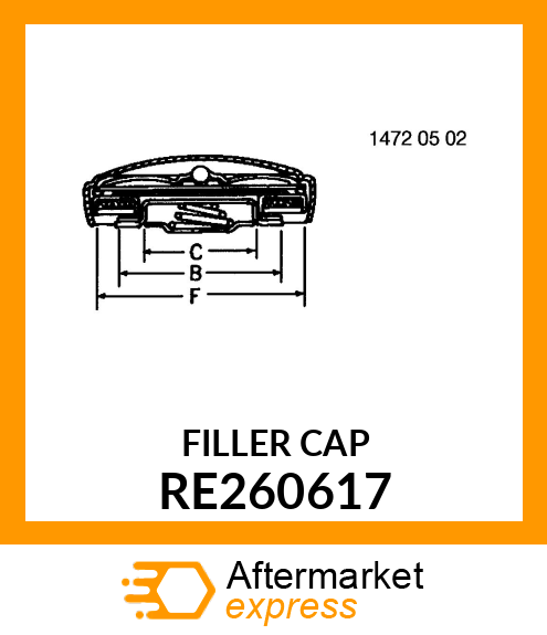 FILLER CAP, FILLER CAP, COVER, FUEL RE260617