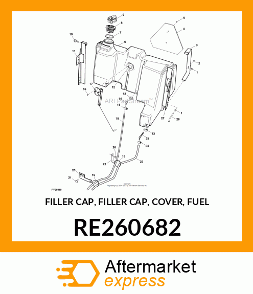 FILLER CAP, FILLER CAP, COVER, FUEL RE260682