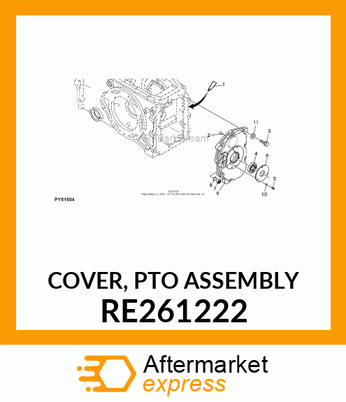 COVER, PTO ASSEMBLY RE261222