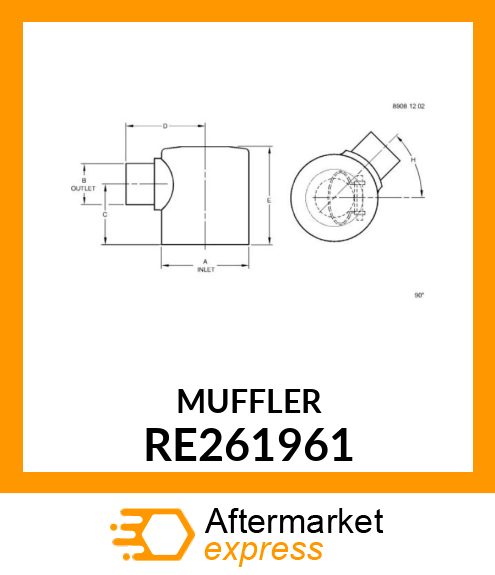 CHECK VALVE, ASPIRATOR, EXHAUST RE261961