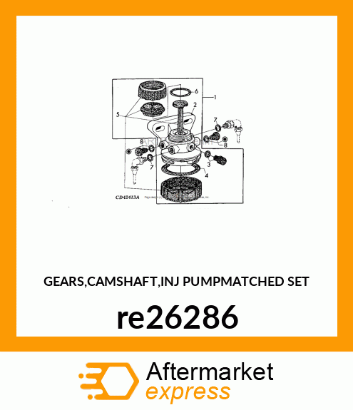 GEARS,CAMSHAFT,INJ PUMPMATCHED SET re26286