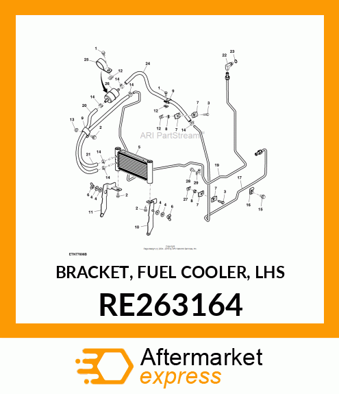 BRACKET, FUEL COOLER, LHS RE263164