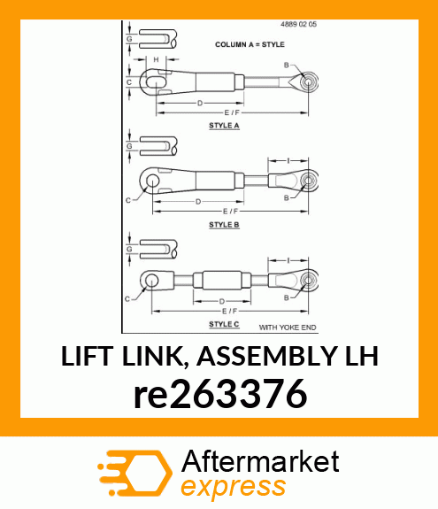 LIFT LINK, ASSEMBLY LH re263376