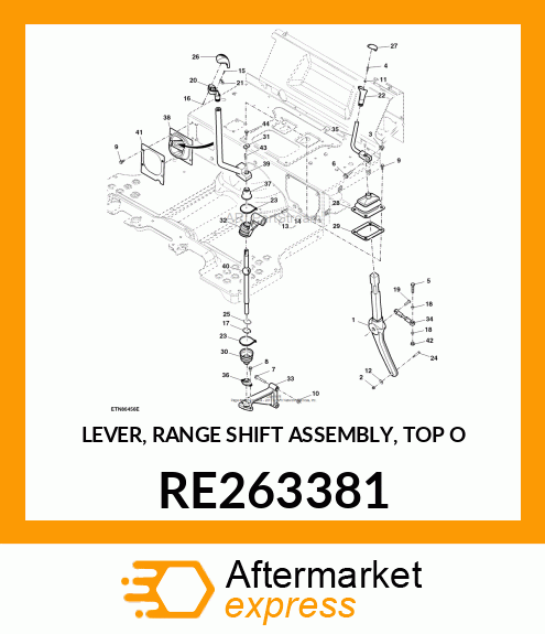 LEVER, RANGE SHIFT ASSEMBLY, TOP O RE263381