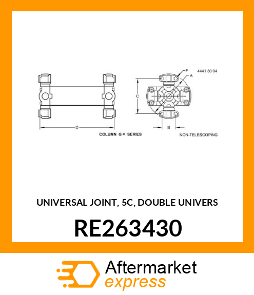 UNIVERSAL JOINT, 5C, DOUBLE UNIVERS RE263430