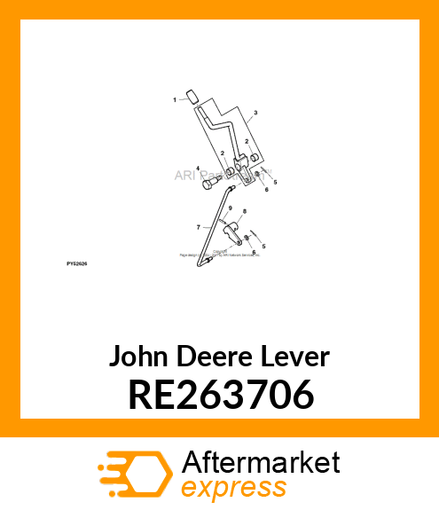 LEVER, MFWD LEVER, ASSEMBLY RE263706