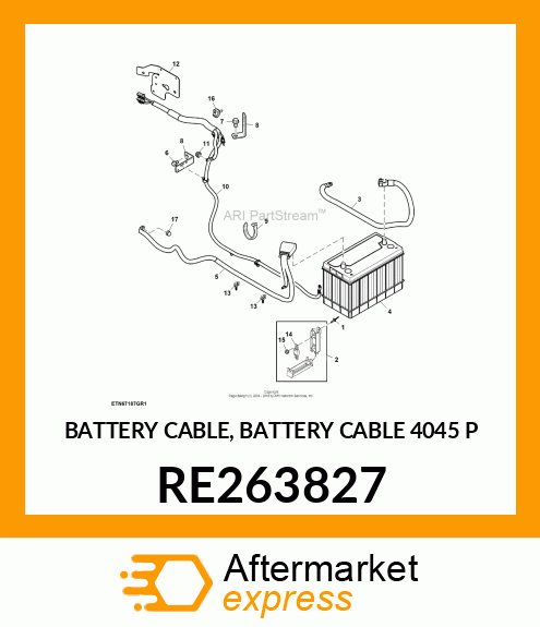 BATTERY CABLE, BATTERY CABLE 4045 P RE263827