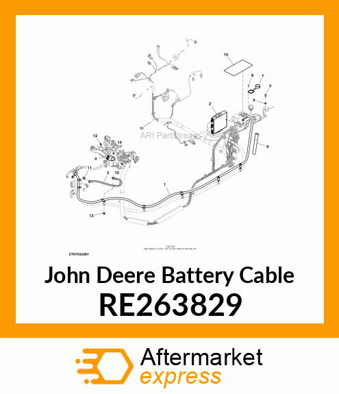 BATTERY CABLE, CAB POWER RE263829