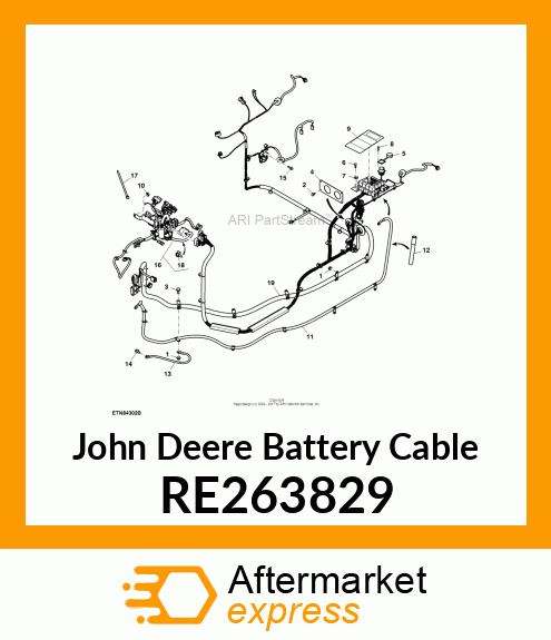 BATTERY CABLE, CAB POWER RE263829