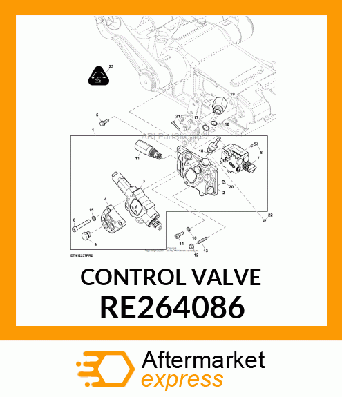 CONTROL VALVE, M18 PLUG ASSEMBLY RE264086