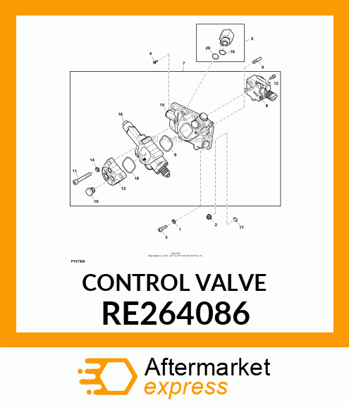 CONTROL VALVE, M18 PLUG ASSEMBLY RE264086