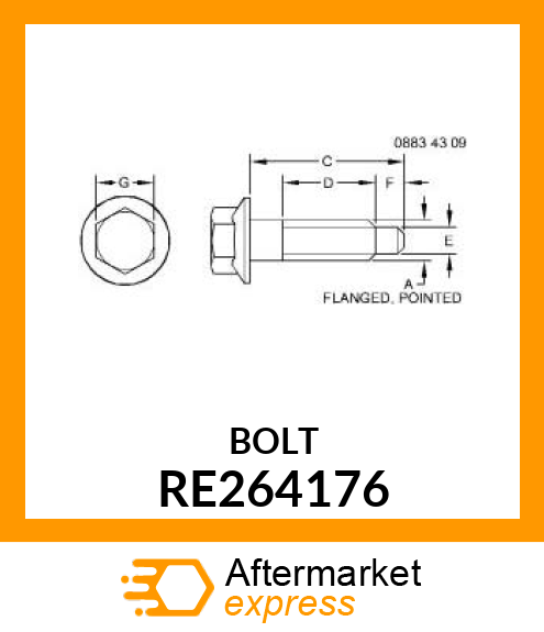 CAP SCREW, SPECIAL, ISOLATED RE264176