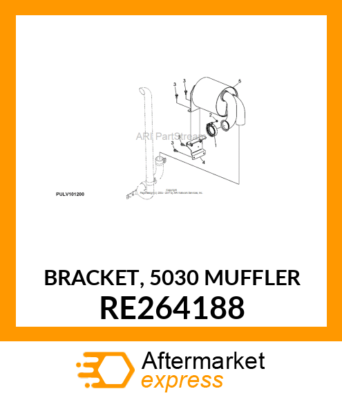 BRACKET, 5030 MUFFLER RE264188