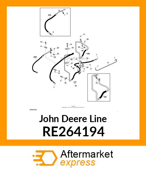 LINE, A/C REFRIGERANT RE264194