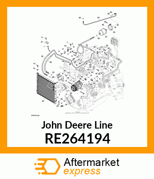 LINE, A/C REFRIGERANT RE264194