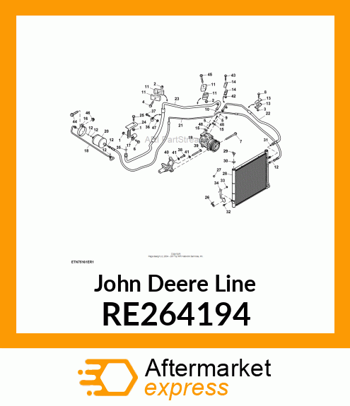 LINE, A/C REFRIGERANT RE264194