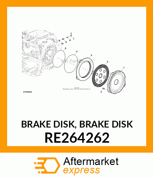 BRAKE DISK, BRAKE DISK RE264262