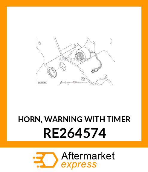 HORN, WARNING WITH TIMER RE264574