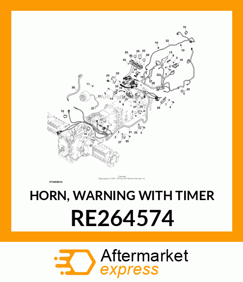 HORN, WARNING WITH TIMER RE264574