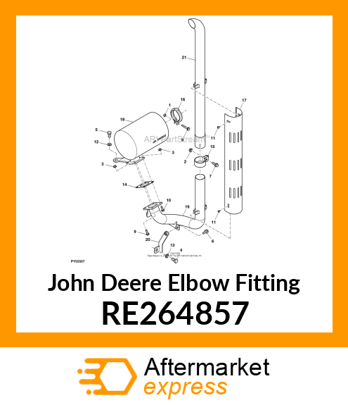 ELBOW FITTING, ELBOW FITTING, EXHAU RE264857