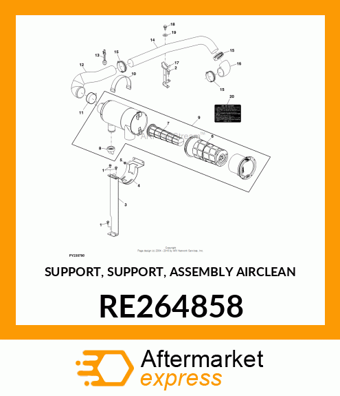 SUPPORT, SUPPORT, ASSEMBLY AIRCLEAN RE264858