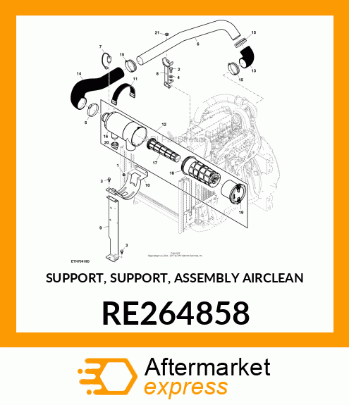 SUPPORT, SUPPORT, ASSEMBLY AIRCLEAN RE264858