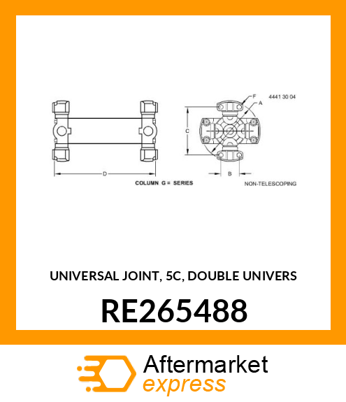 UNIVERSAL JOINT, 5C, DOUBLE UNIVERS RE265488