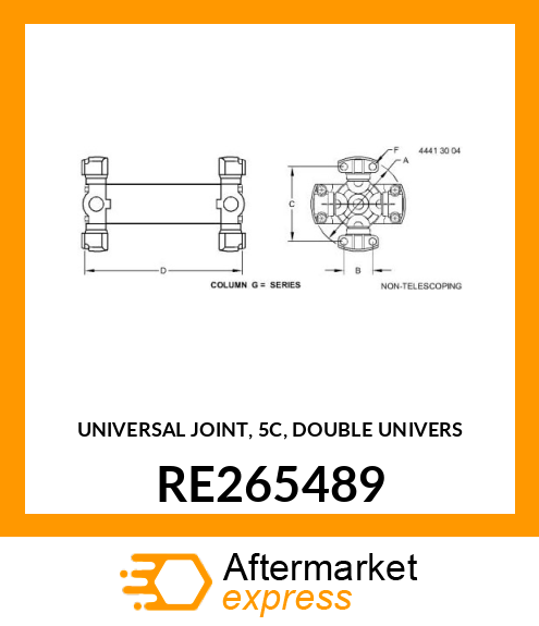 UNIVERSAL JOINT, 5C, DOUBLE UNIVERS RE265489
