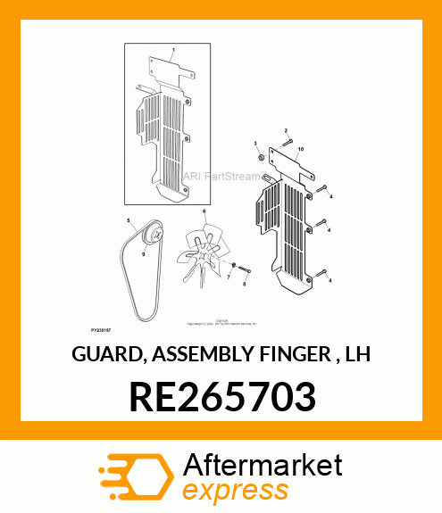 GUARD, ASSEMBLY FINGER , LH RE265703