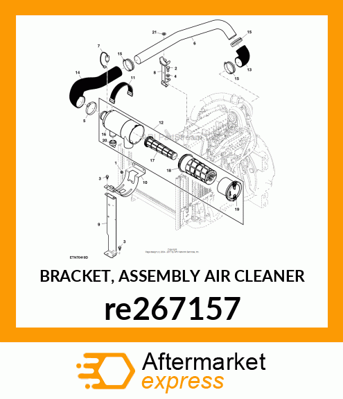 BRACKET, ASSEMBLY AIR CLEANER re267157