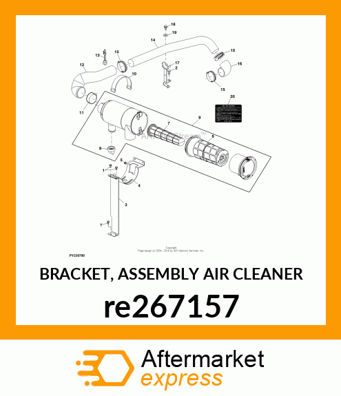 BRACKET, ASSEMBLY AIR CLEANER re267157