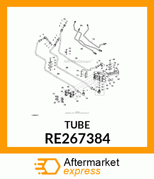 OIL LINE, PRESSURE 5603 MID MOUNT RE267384